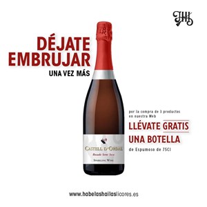 Con la compra de 3 productos... 1 botella de espumoso de regalo!